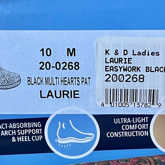 Women's Black Clogs with Multicolored Pattern NIB - Picture 12 of 12